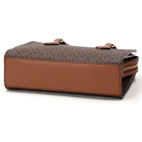 NWT Michael Kors Women Sheila Small Faux Saffiano Leather Satchel (Brown)-OS - Picture 7 of 7